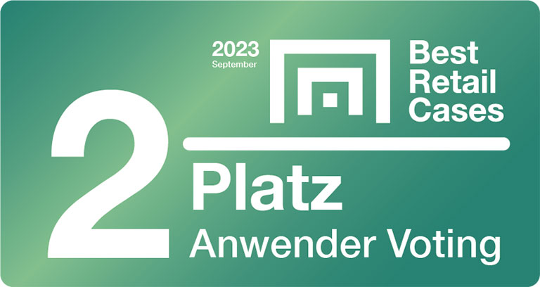 Award xplace 2nd place in the user voting of the Best Retail Cases Award 2023