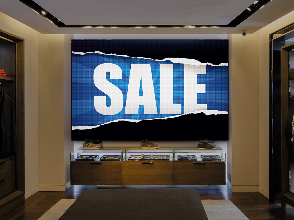 Promoción de ventas con paredes LED